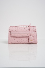 XOTIQUE Clutch Ostrich Pink  Bag
