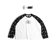 Agony Story Skull Star Regular Raglan Long Sleeve T-Shirt | Agony Story