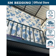 Liquidation of sunshade room divider curtains, 1m6x1m9, 3mx2m blue heart rabbit pattern, poly cotton