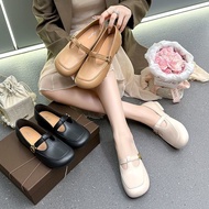 PVC Retro Lazy Shoes, Flat Mary Jane Shoes