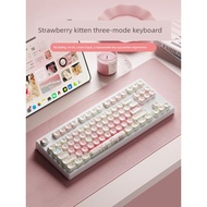 keyboard wireless mechanical keyboard Forewalker Strawberry Kitten Wireless Mechanical Keyboard Blue