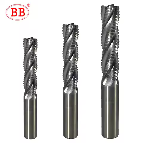 BB Roughing End Mill HSS Cutters 4 Flute 5mm to 45mm Saw Blade Metal Machining Inch & Iso 6mm 8mm 10
