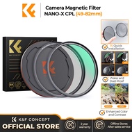 K&F CONCEPT NANO-X CPL 49-95mm Magnetic CPL Filter +Ring &Cap Ultra HD Landscape Photography Kit