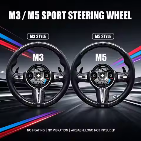 M3 M5 Sport Steering Wheel With Shift Paddles PU Leather For BMW 2 3 4 5 6 7 Series F10 F30 F31 F32 
