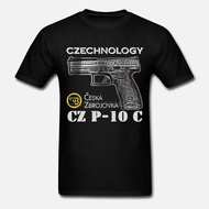 S-5XL Ready To Ship Men's Cotton T-shirt New CZ USA Czecnology CESKA ZBREJOVKA P10C MANY Color