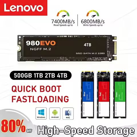 Lenovo 980Pro/990Pro M2 SSD Solid State Drive 1TB, 2TB, 4TB, PCIe 4.0 NVMe, 7400MB/s suitable for la