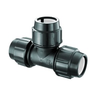 Hdpe Pipe Fittings, equal Tee 2x1 Inch 63x32 mm