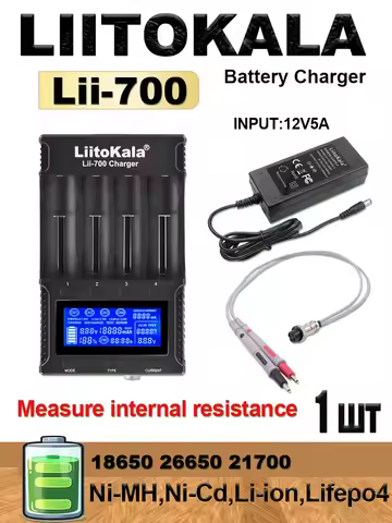 LiitoKala LCD Battery Charger for 21700 18650 26650 Smart Charger Lii-M4 Lii-PD2 Lii-PD4 Lii-700