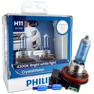 Philips H4 H7 H11 HB3 HB4 H8 H1 H3 9005 Crystal Vision Car Halogen Headlight 4300K Bright White 5000