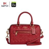 Coach Rowan Smooth Calf Leather Shoulder Bag Crossbody Bag Handbag Mini Womens Red | ของแท้ ตรวจสอบโ