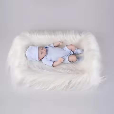 60 x 50cm Newborn Baby Infant Photo Blanket Fake Fur Rug Blankets Plush Photography Background Props