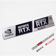 [Ready Stock] RTX2080ti 3090TI 3080 Metal Sticker Computer Notebook Desktop Graphics Card Label Stic