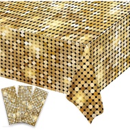 Disco Theme Disposable Tablecloth Waterproof Table Cover 80s 90s Retro Popular Party Decorations Tab