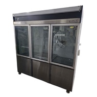 BERJAYA 6 Door Dual Upright Chiller and Freezer come with Piping System PFJ-6DD-CF-N (USED)