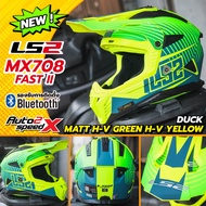 หมวกกันน็อค LS2 MX708 FAST II สไตล์วิบาก ลายใหม่ 2025 DUCK M.HV GREEN YLW L (59-60 CM)