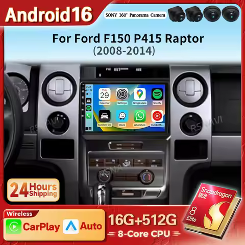 Android 16 Carplay Auto Car Radio Multimedia Player For Ford F150 P415 Raptor 2008 - 2014 E53 X5 M5 