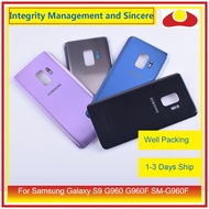 For Samsung Galaxy S9 G960 G960F SM-G960F Housing Battery Door Rear Back Glass Cover Case Chassis Sh