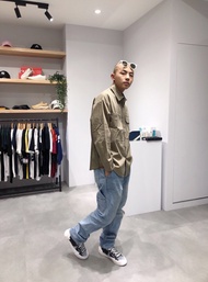 Mewei Korean High Pound Stitching Shirt Long Sleeve