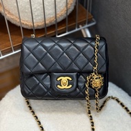 Chanel 核桃金球方胖黑色✨最新晶片款