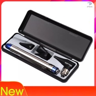 ※☆PK☞ 2 in 1 Otoscope and Eyes Diagnostic Tool Kit with LED Light 4mm Replaceable Ear Tips Portable Stainless Steel Handheld Optical Otoscope Ears Diagnostic Supplies