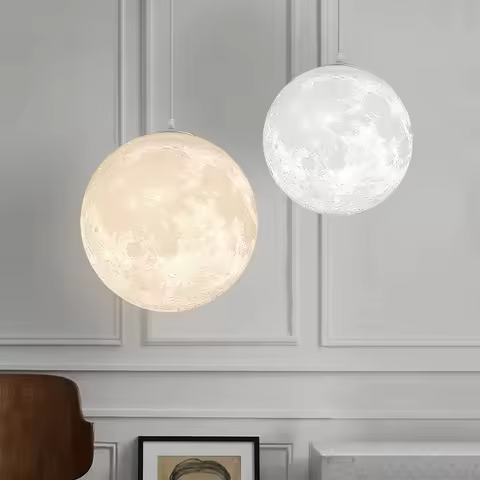 3D printed moon chandelier bedroomliving room dining room chandelier modern PLA environmentally frie