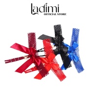 LADIMI Women's Panties - Crotchless Mesh Bow Panties 2296