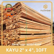 2" x 4" [10FT, Grade B] - Kayu Pembinaan / Timber / Mixed Wood / Kayu 2 x 4 / Kayu 2x4 / Kayu 4 x 2