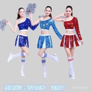 Jazz Dance Costume Female Modern Bodybuilding Cheerleading Suit Sequin Stage Adult T87H