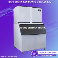 Iceler Mesin Es Batu Kristal 1 Ton Commercial Ice Maker 1000KG/24JAM Ice Cube Machine 1000 Kg