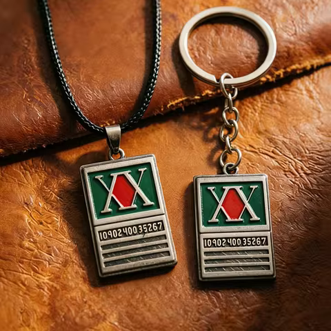 Hunter X Hunter Anime GON FREECSS Classic Hunter License Metal Card Tag Keychain - Collectible Carto