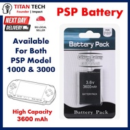 (SG LOWEST) PSP Rechargeable 3.6V 3600 mAh Lithium Battery Pack Game For PlayStation Portable 1000 2