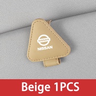 Leather Sun Visor Glasses Holder Clip Organizer Storage Car Accessories For Nissan Almera Sentra n16