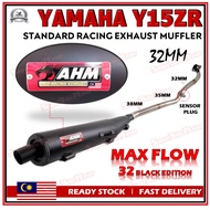 YAMAHA Y15ZR - AHM EXHAUST 32MM Standard RACING Exhaust Muffler - Black Edition [Max Flow]