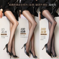 Black Silk 0D Ultra Sheer Pantyhose, Thin Anti-Snag High Transparent Stockings for Spring & Summer 0