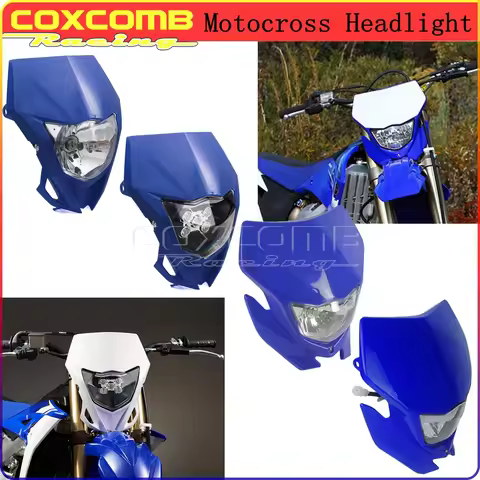 Headlight Motocross Head Lamp For Yamaha WR125 155 250 350 400F 426F WRF TTR TT-R Kawasaki KLX KX KX