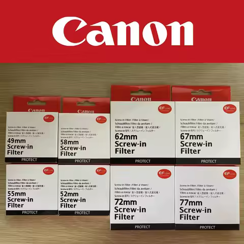 Original Canon multi-layer coated UV filter 52/58/62/67/72/77/82mm DSLR camera filter 18-135 protect