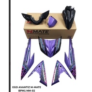 EGO AVANTIZ COVER SET M-MATE SIAP STICKER PURPLE/SKY BLUE/BLUE