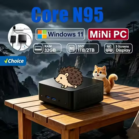 Exalted 2026 Condensed MINI PC Windows 11 Pro Core N95 16GB RAM 1TB SSD WIFI 6 BT5.2 4K HD Brisk Tog