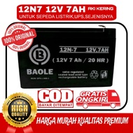 GARANSI 6 bulan,AKI BAOLE ORIGINAL (12V -7AH) Untuk Sepeda Listrik, Alat Semprot Elektrik/Sprayer,Dll