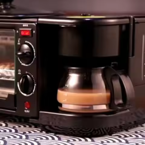 New Hot Sell 3 in 1 Breakfast Maker Microwave 3 in 1 Breakfast Station Oven Coffee Maker and Frying 