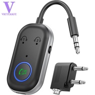 Bluetooth Transmitter Receiver 2-In-1 Airplane Adapter 3.5MM to 5.3mm Supports for Headphone TV Spea