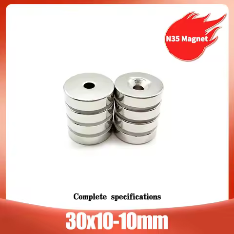 30x10-10MM N35 Powerful Magnets 30*10 Hole 10MM Permanent Round Countersunk Neodymium Magnetic Magne