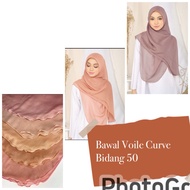 Tudung Bawal Curve Tiara