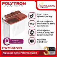 [KHUSUS PENGIRIMAN JABODEBEK*] MESIN CUCI POLYTRON 2 TABUNG PWM 9072