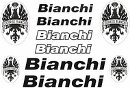 Bicycle Replacement Decal Set Adhesive Vinyl Sticker Compatible for Bianchi Frames Black 3 (Matte)