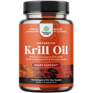 Antarctic Krill Oil 500mg Softgels - High Absorption Krill Oil Omega 3 Fatty Acid Supplement with Po