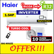 [FREE SHIPPING] Haier DC INVERTER 1.5HP R32 Aircond Air Conditioner HSU-12VNR19 / HSU-13VTK21 / HSU-13VQB22 Air Cond with Turbo Cool Function (Replace Old Model HSU-12LTA17 R410A / HSU-09LFA)