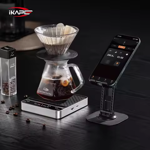 IKAPE Bluetooth Coffee Scale V2 Pro,0.1g High Precision Rechargeable Drip Espresso Scale with Tare F
