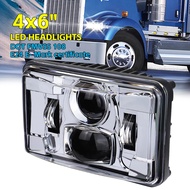 1 pcs 4X6" LED Headlight Hi/Low Beam Light for Peterbilt Kenworth Freightliner Ford H4651 H4652 H465