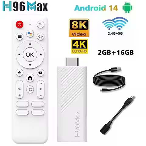 2025 NEW H96 MAX H313 TV Stick Android 14 Allwinner H313 Mini Smart TV Box WiFi6 BT 4K 2GB 16GB Medi